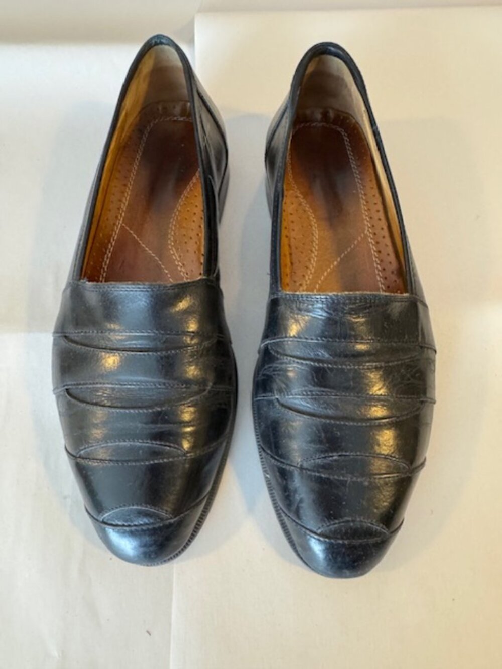 Dimitri Handmade in Italy Men's Dress Shoe Leather Black Slip On Loafers - Picture 2 of 4